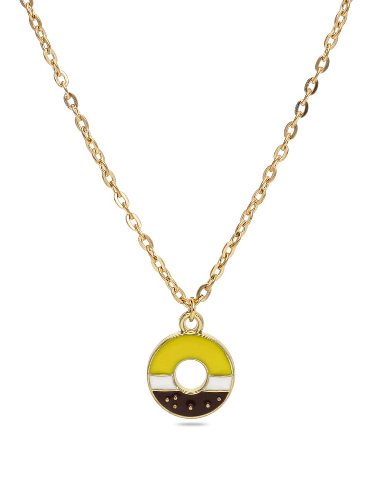 Western Pendant with Chain in Gold finish - CNB28830