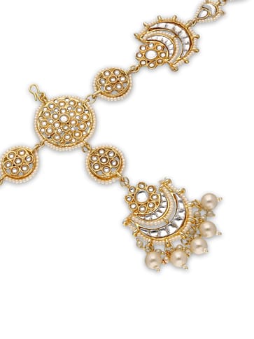 Kundan Matha Patti / Sheeshphool in Gold finish - CNB28986