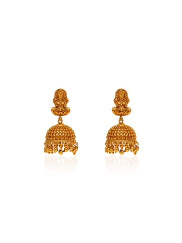 Temple Jhumka Earrings in Gold finish - ULA722