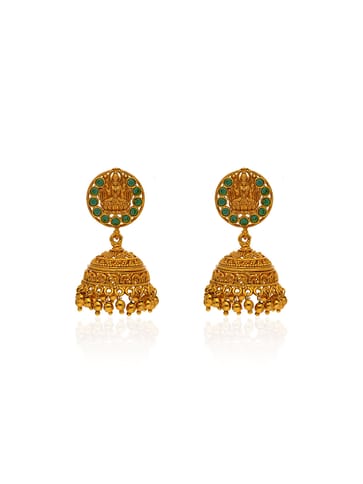 Temple Jhumka Earrings in Gold finish - ULA2876