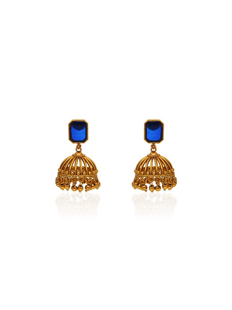 Antique Jhumka Earrings in Gold finish - ULA944