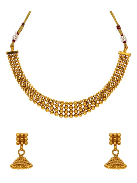 Antique Necklace Set in Gold finish - AMN150