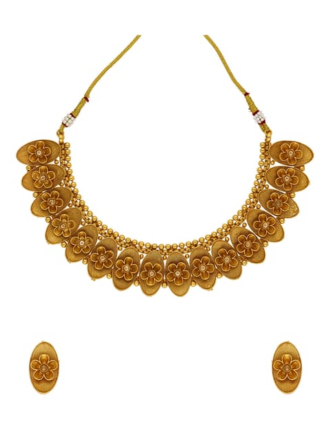 Antique Necklace Set in Rajwadi finish - AMN158