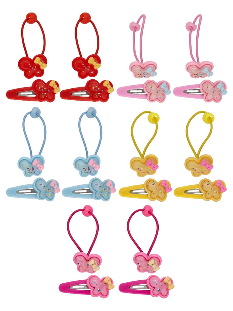 Fancy Tik Tak Hair Pin with Rubber Band for Kids - CNB29460