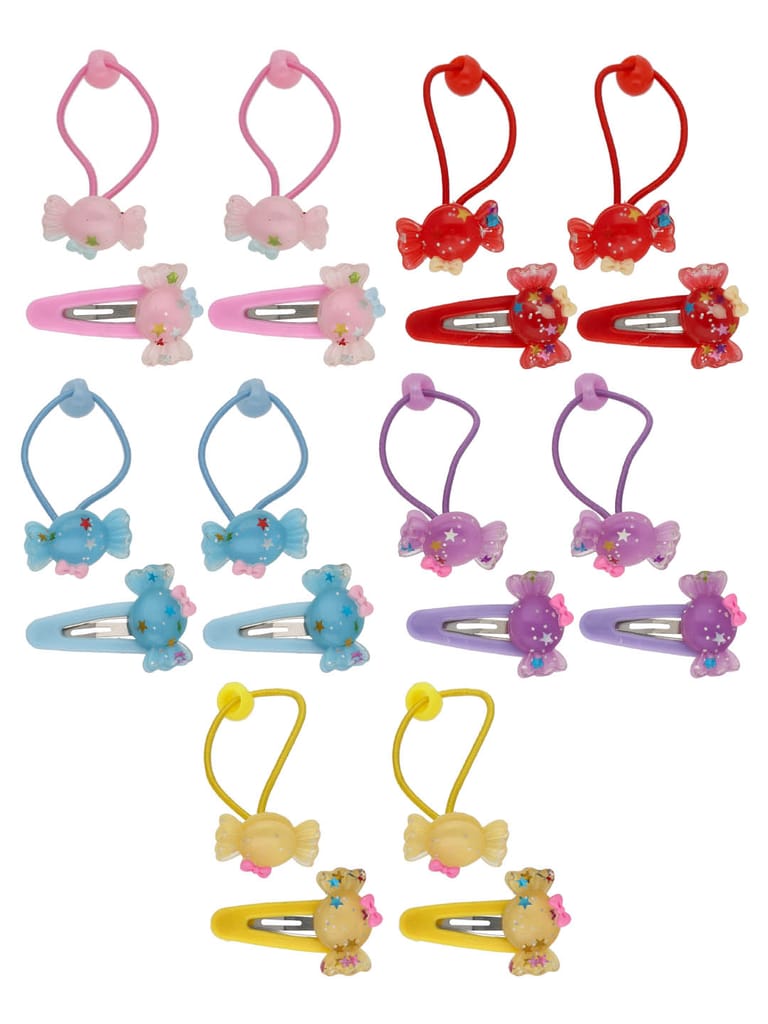 Fancy Tik Tak Hair Pin with Rubber Band for Kids - CNB29463