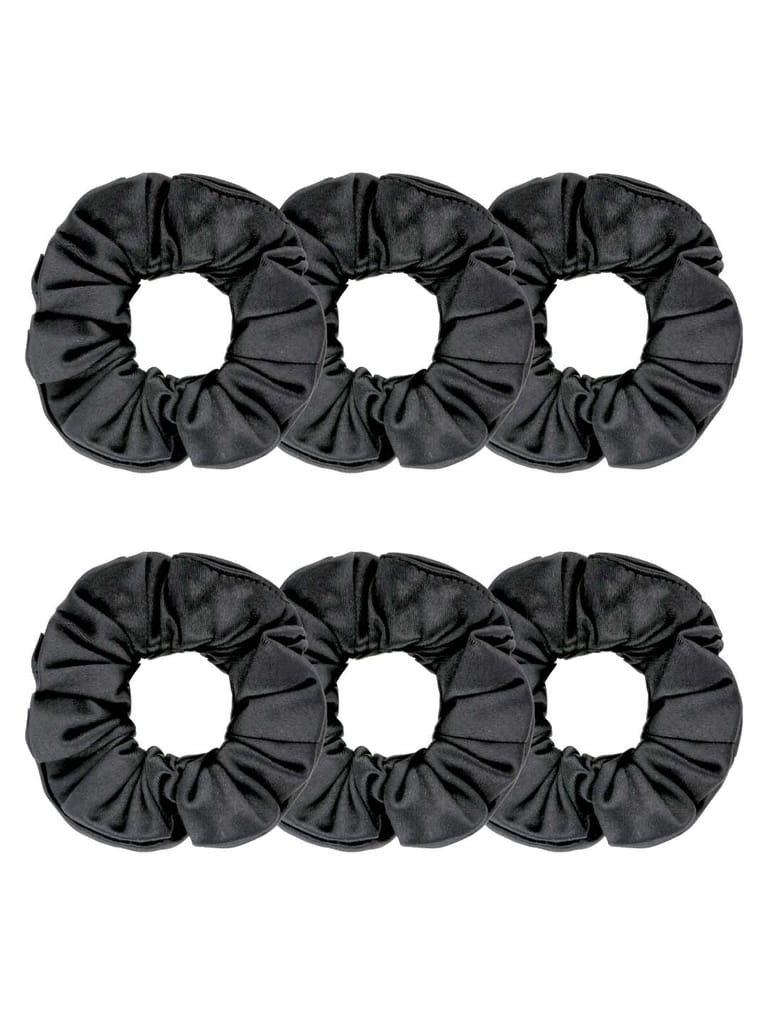 Plain Scrunchies in Black color - BHE5053