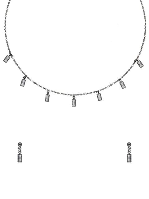 Western Necklace Set in Black Rhodium finish - CNB29938
