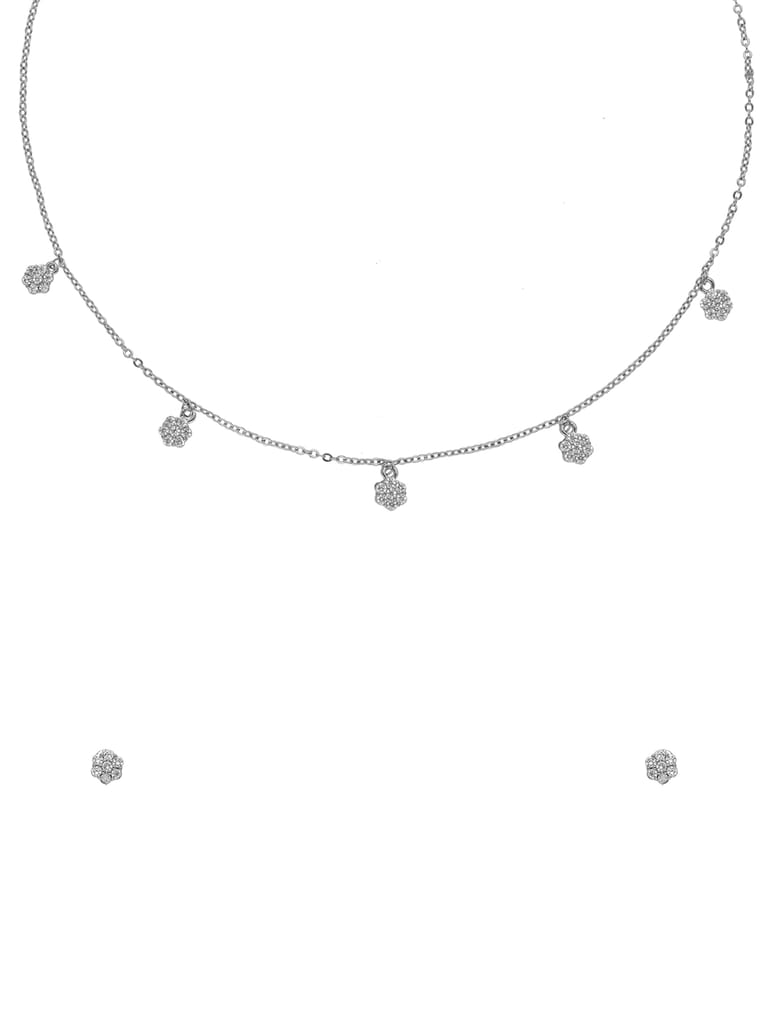 Western Necklace Set in Rhodium finish - CNB29942