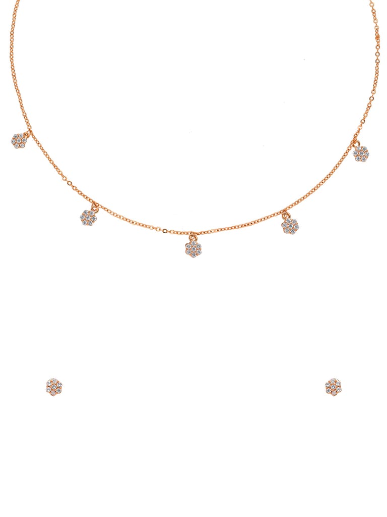 Western Necklace Set in Rose Gold finish - CNB29943