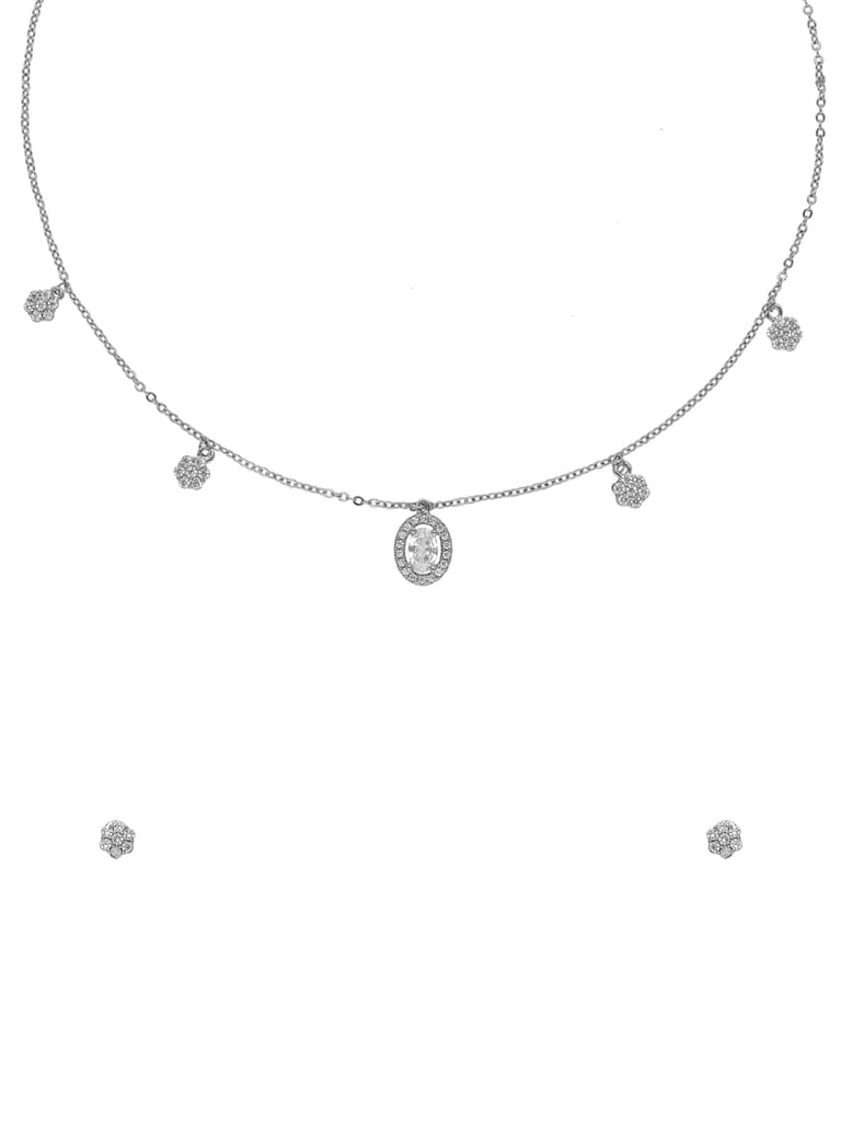 Western Necklace Set in Rhodium finish - CNB29946