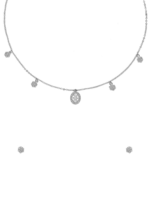 Western Necklace Set in Rhodium finish - CNB29946