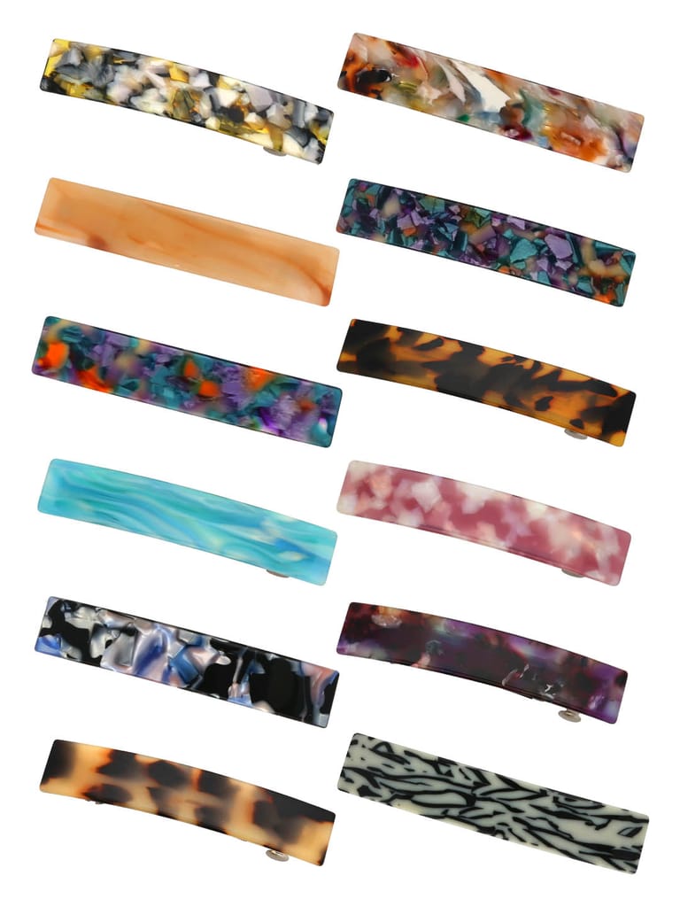 Printed Hair Clip in Assorted color - CNB30499