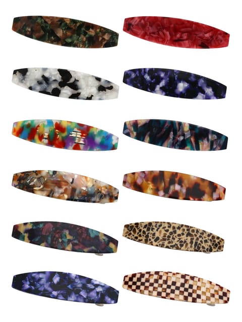 Printed Hair Clip in Assorted color - CNB30504
