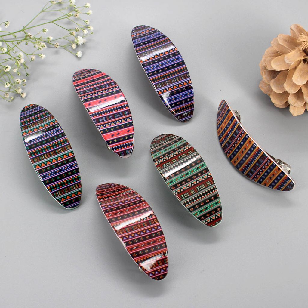 Printed Hair Clip in Assorted color - KIN29B