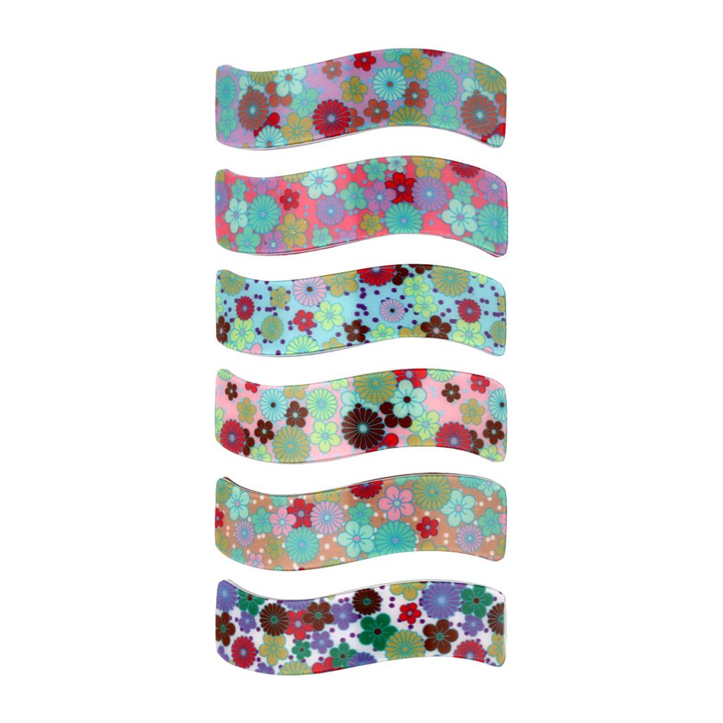 Printed Hair Clip in Assorted color - KIN27C