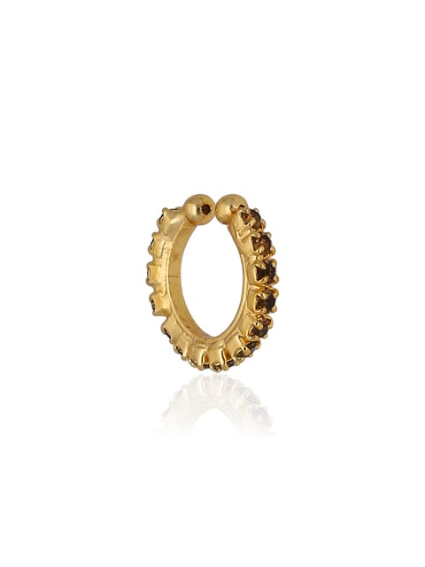 Clip Ons (Press) Nose Ring in Gold finish - KIR160GO