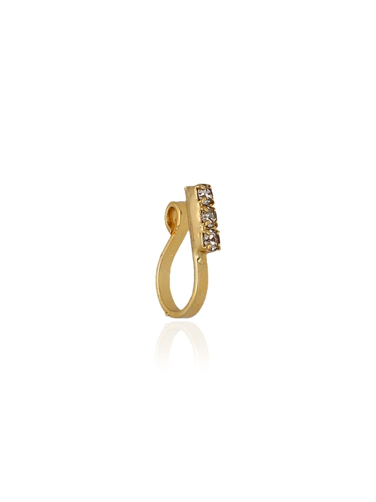Clip Ons (Press) Nose Ring in Gold finish - KIR156GO