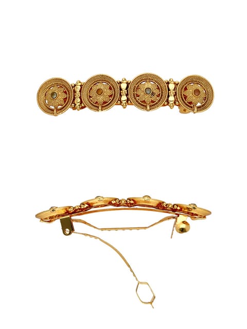 Antique Hair Clip in Gold finish - CNB30441