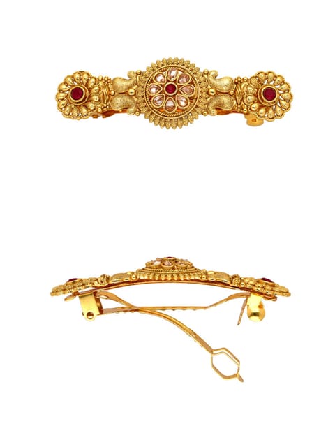 Antique Hair Clip in Gold finish - CNB30446