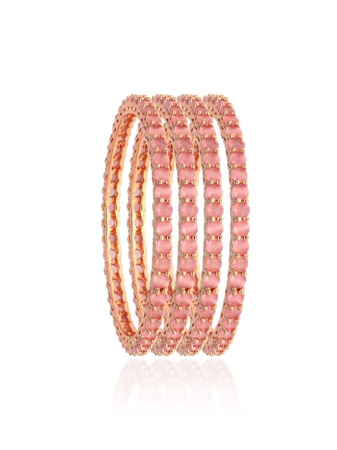 AD / CZ Bangles in Rose Gold finish - RRB1429PI