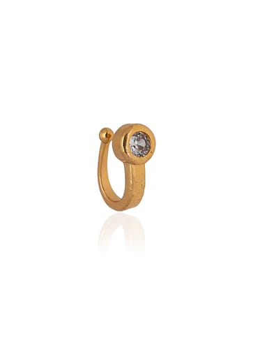 AD / CZ Clip Ons (Press) Nose Ring in Rose Gold finish - SKH277