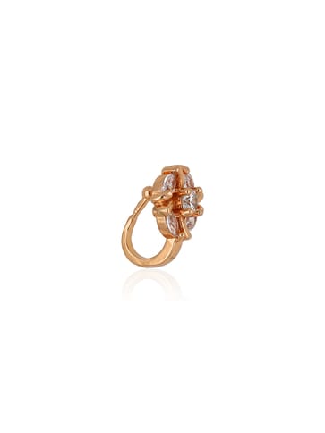AD / CZ Clip Ons (Press) Nose Ring in Rose Gold finish - SKH279