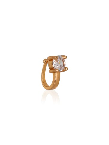 AD / CZ Clip Ons (Press) Nose Ring in Rose Gold finish - SKH284