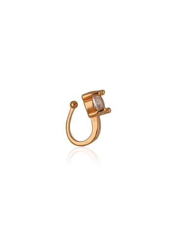 AD / CZ Clip Ons (Press) Nose Ring in Rose Gold finish - SKH284
