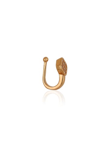 AD / CZ Clip Ons (Press) Nose Ring in Rose Gold finish - SKH286