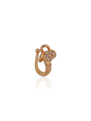 AD / CZ Clip Ons (Press) Nose Ring in Rose Gold finish - SKH289
