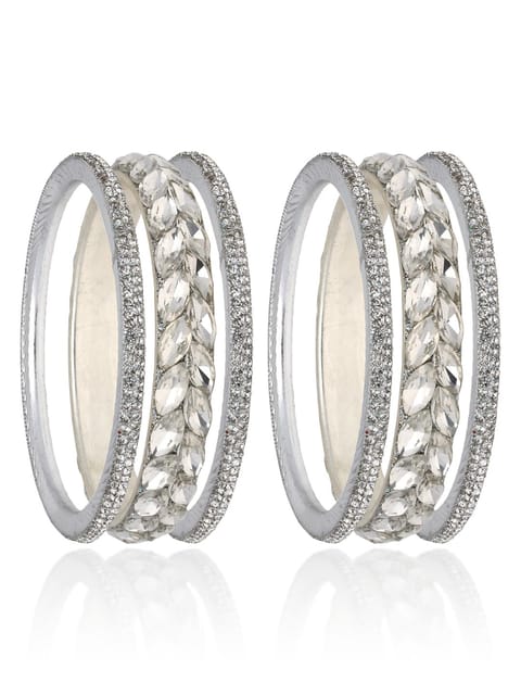 Traditional Bangles in Rhodium finish - CNB31163