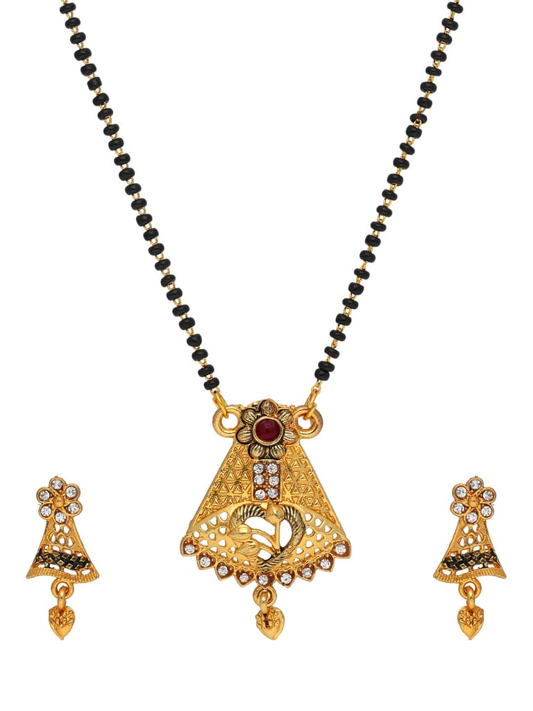 Traditional Single Line Mangalsutra in Gold finish - CNB31068