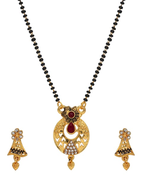 Traditional Single Line Mangalsutra in Gold finish - CNB31070