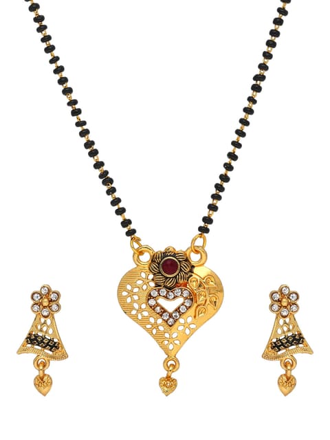Traditional Single Line Mangalsutra in Gold finish - CNB31072
