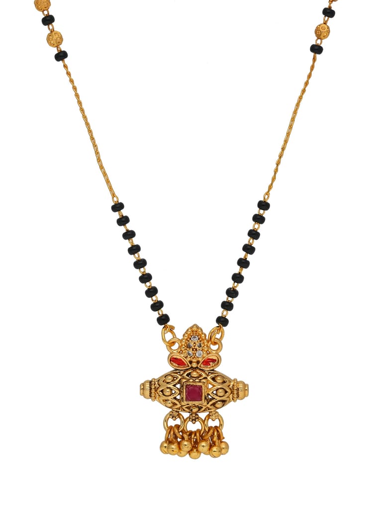 Traditional Single Line Mangalsutra in Gold finish - RRM5104