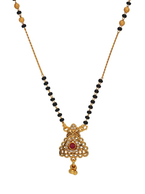 Traditional Single Line Mangalsutra in Gold finish - RRM5101