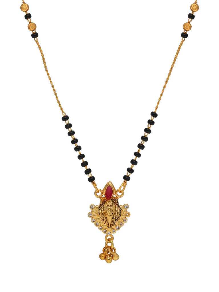 Traditional Single Line Mangalsutra in Gold finish - RRM5102