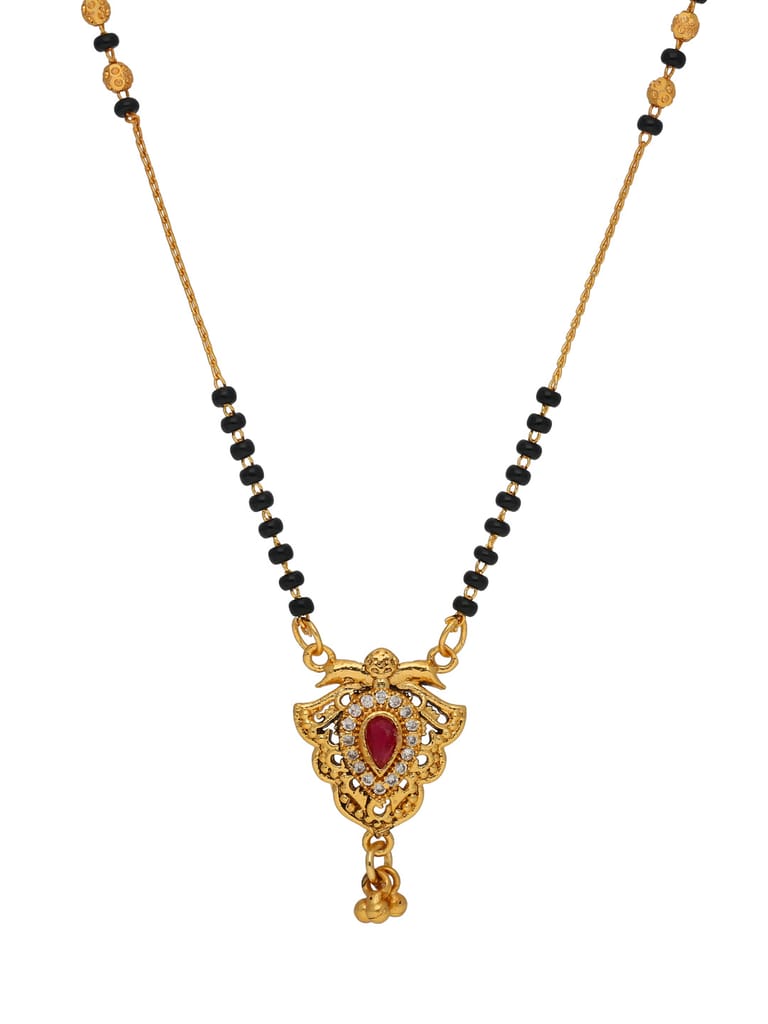 Traditional Single Line Mangalsutra in Gold finish - RRM5107
