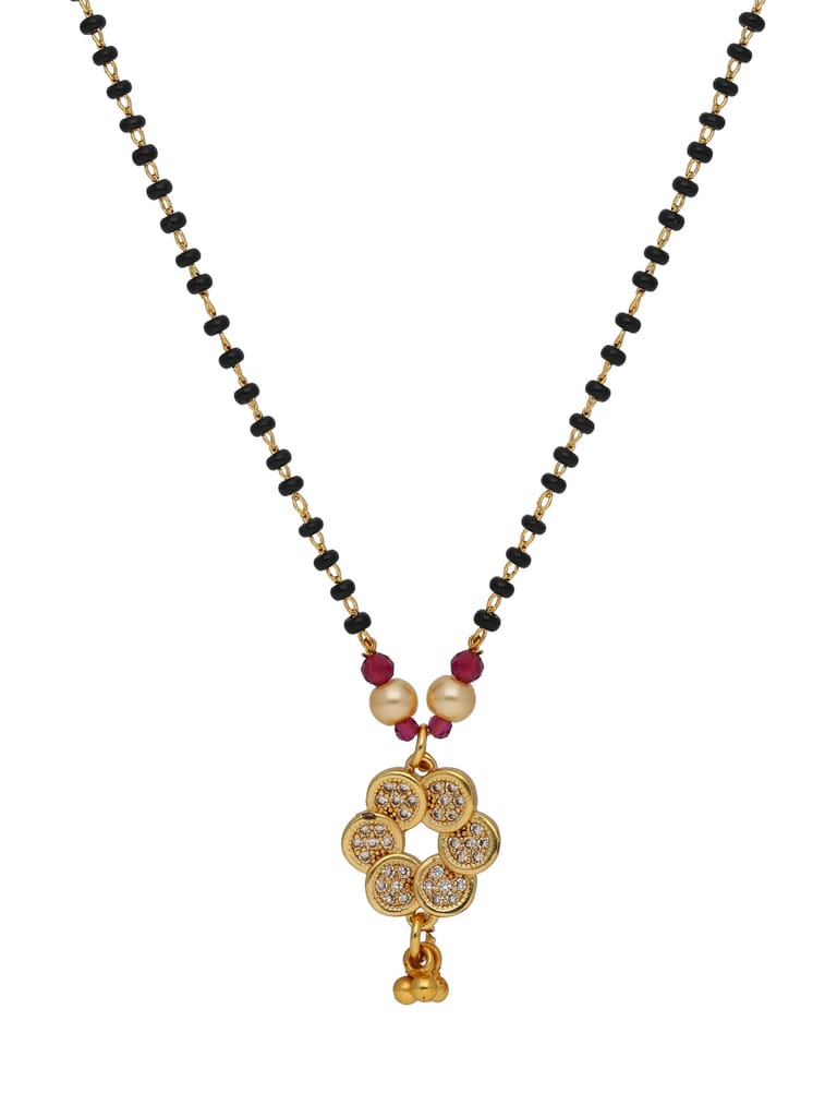 Traditional Single Line Mangalsutra in Gold finish - RRM5823