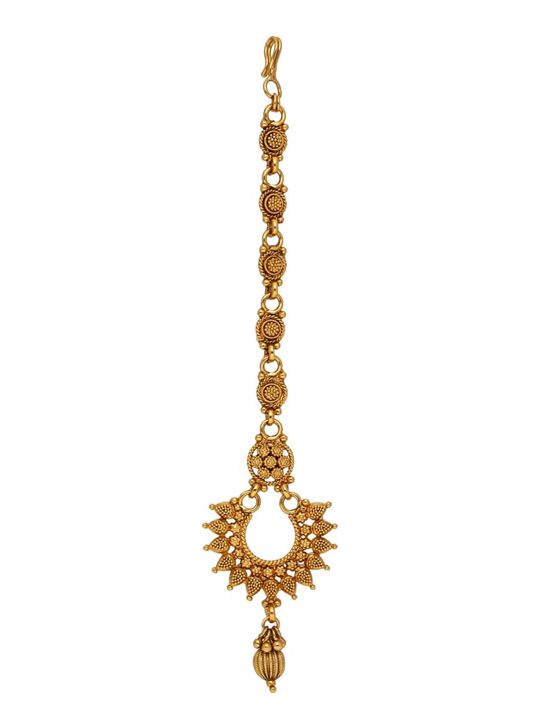 Antique Maang Tikka in Gold finish - CNB31173