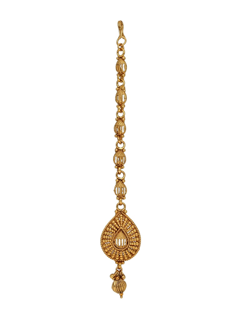 Antique Maang Tikka in Gold finish - CNB31176