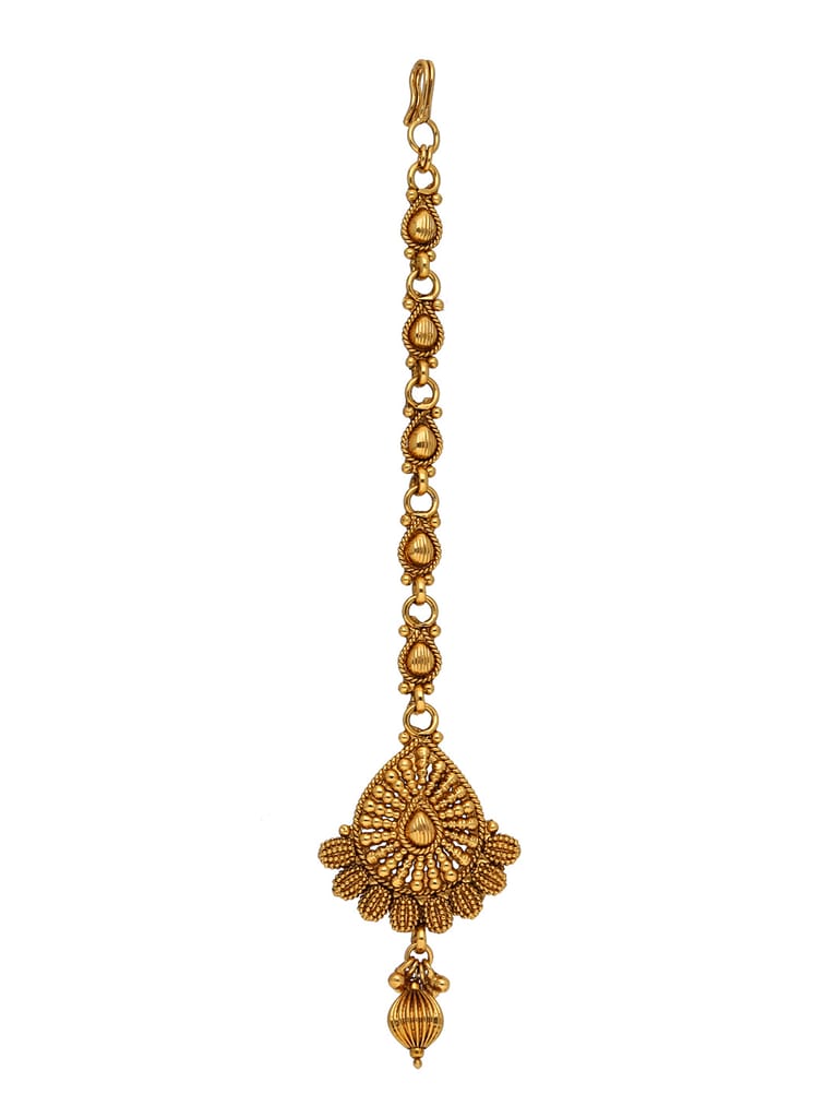 Antique Maang Tikka in Gold finish - CNB31185