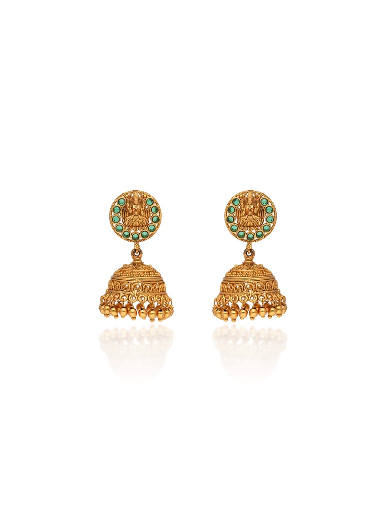 Temple Jhumka Earrings in Gold finish - CNB31124