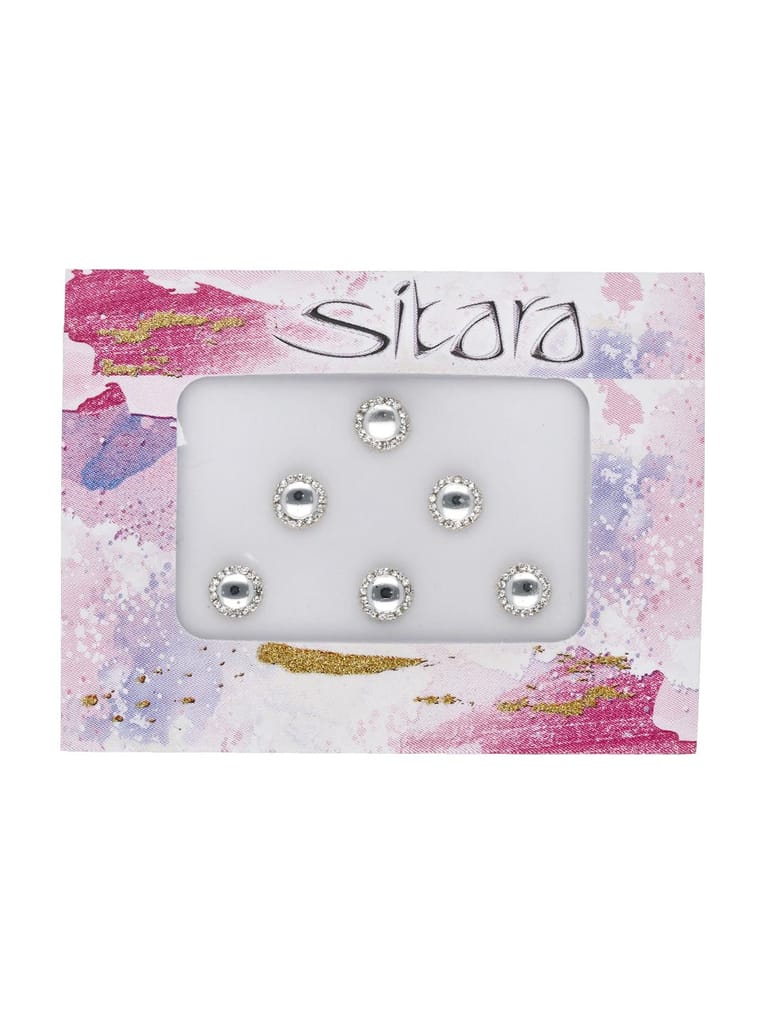 Traditional Bindis in White color - CNB31279