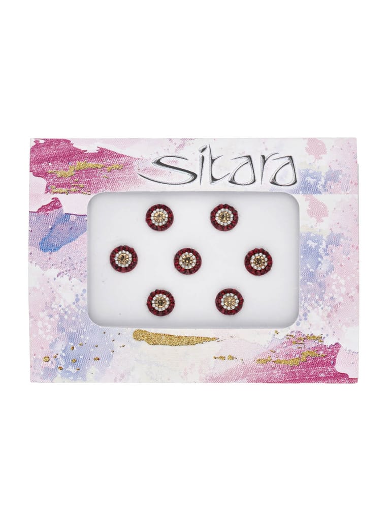 Traditional Bindis in Maroon color - CNB31327