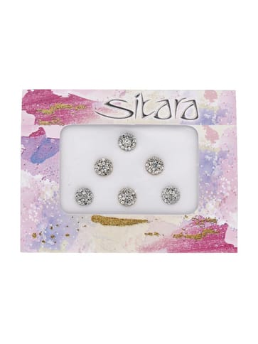 Traditional Bindis in White color - CNB31331