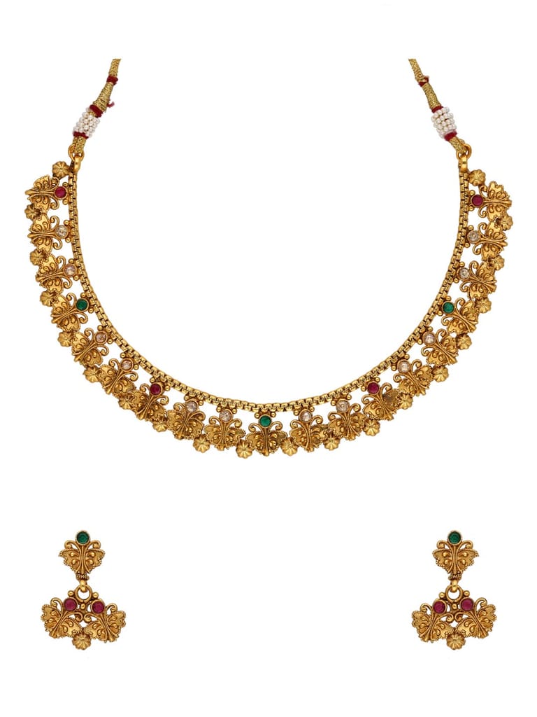 Reverse AD Necklace Set in Gold finish - SPW178