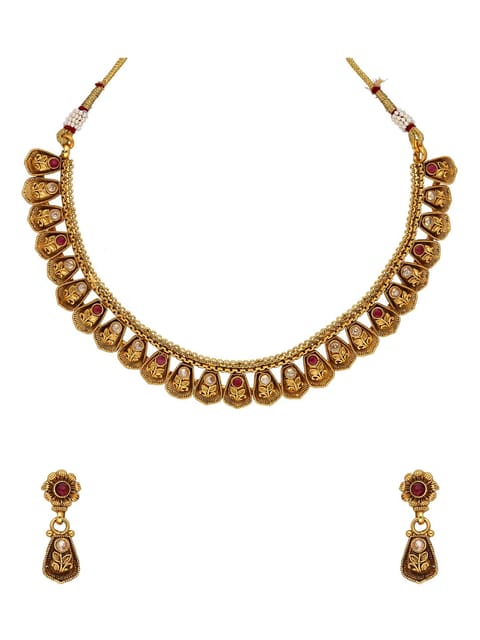 Reverse AD Necklace Set in Gold finish - SPW173