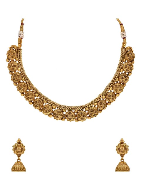 Antique Necklace Set in Gold finish - CNB30975