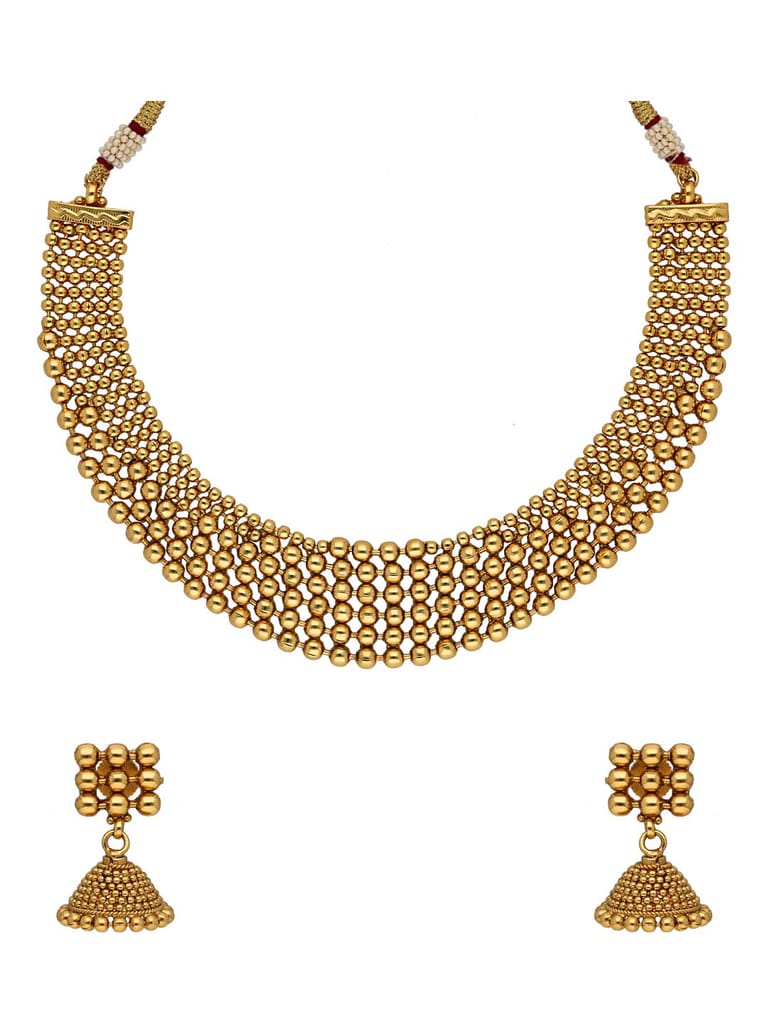 Antique Necklace Set in Gold finish - CNB30983